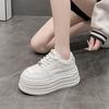 Fashion High Platform Shoes Women Spring Autumn Chunky Sneakers Designer Thick Sole Leather Sports Shoes Breathable Sneakers Woman
