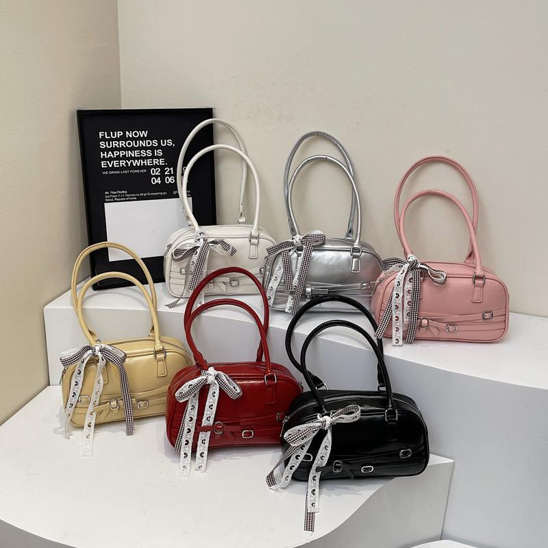 Bag Women's Foreign Style Boston Women's Bag 2025 Summer New Simple Women's Oblique Span Shoulder Bag Pillow Bag