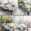 Small Dog Foldable Off-Ground Mesh Bed - Four Seasons Universal Teddy Camp Bed with Replacement Cloth