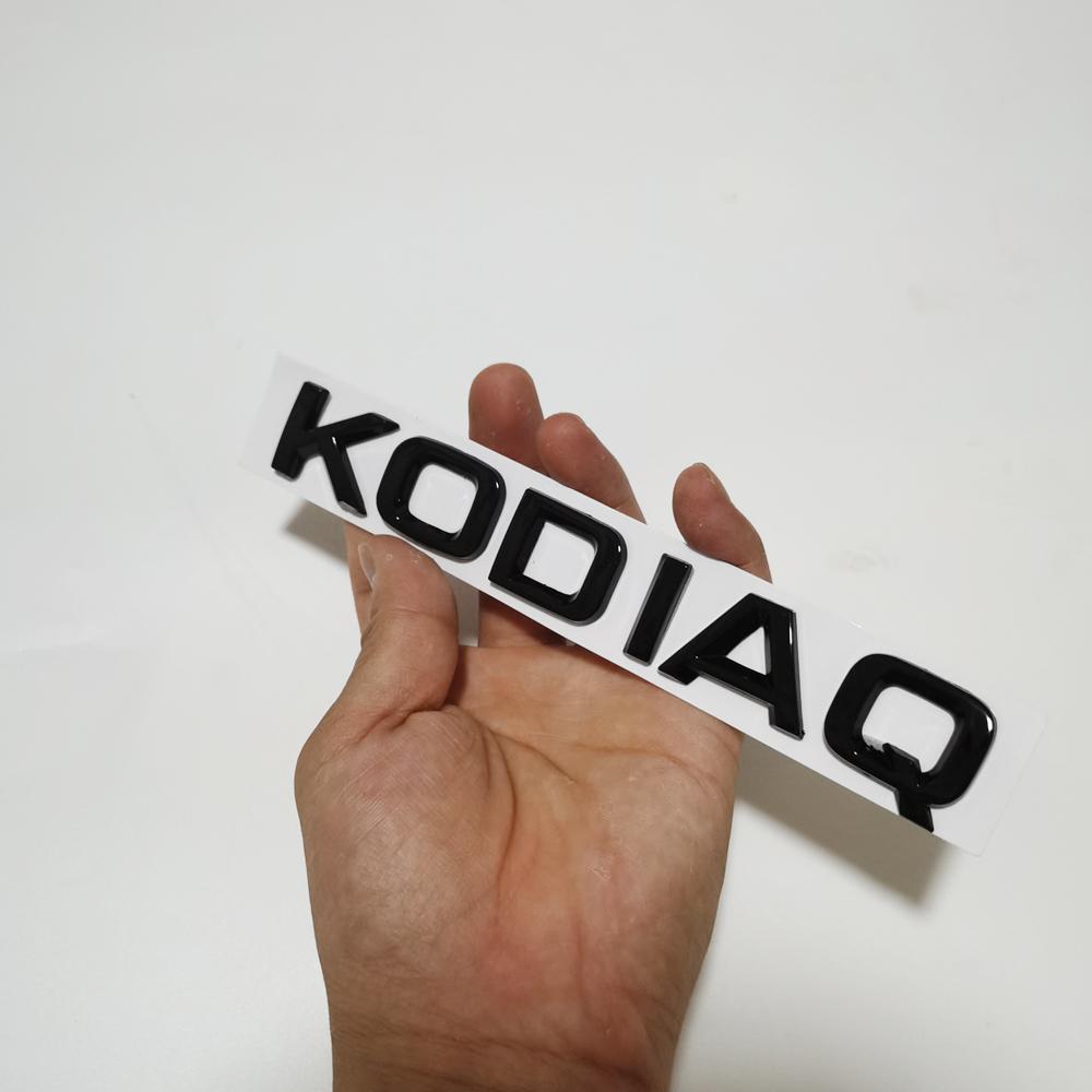 ZDVK6 KODIAQ For Skoda Sticker 1pcs KODIAQ Emblem Sticker Black Rear Trunk Badge For Skoda KODIAQ 4X4 Car Styling Skoda Sticker ABS