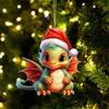 New Year Christmas Dragon Baby Egg Acrylic Christmas Hanging Creative Ornament Christmas Tree Hanging Ornament Pendant Gift