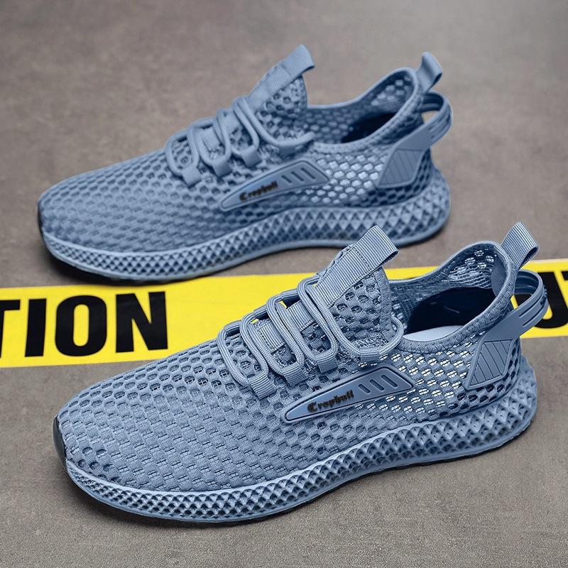 Hollow men's shoes summer casual trend single shoes men's breathable sports shoes men's mesh shoes student