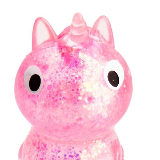 Clear Glitter Horse Squeeze Toy Anxiety Relief Stress Sugar Ball Soft Stretchy Horse Sensory Pinch Toy Home Office Relaxation Tool