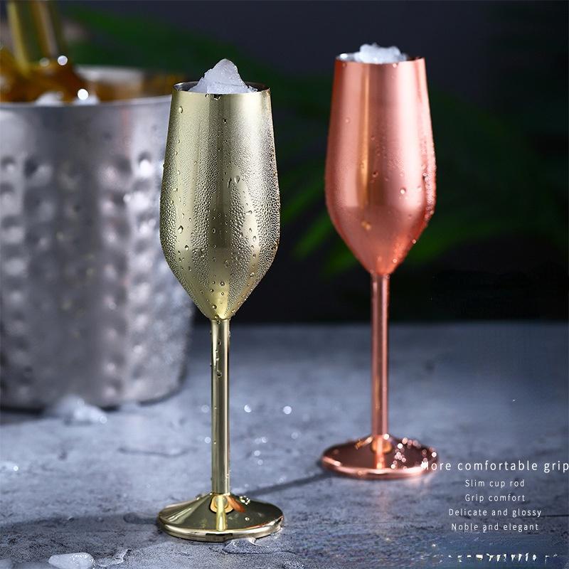 Stainless Steel Champagne Glasses Red Wine Glasses Cocktail Glasses Tall Champagne Glasses Red Wine Glasses Plated Wine Glasses