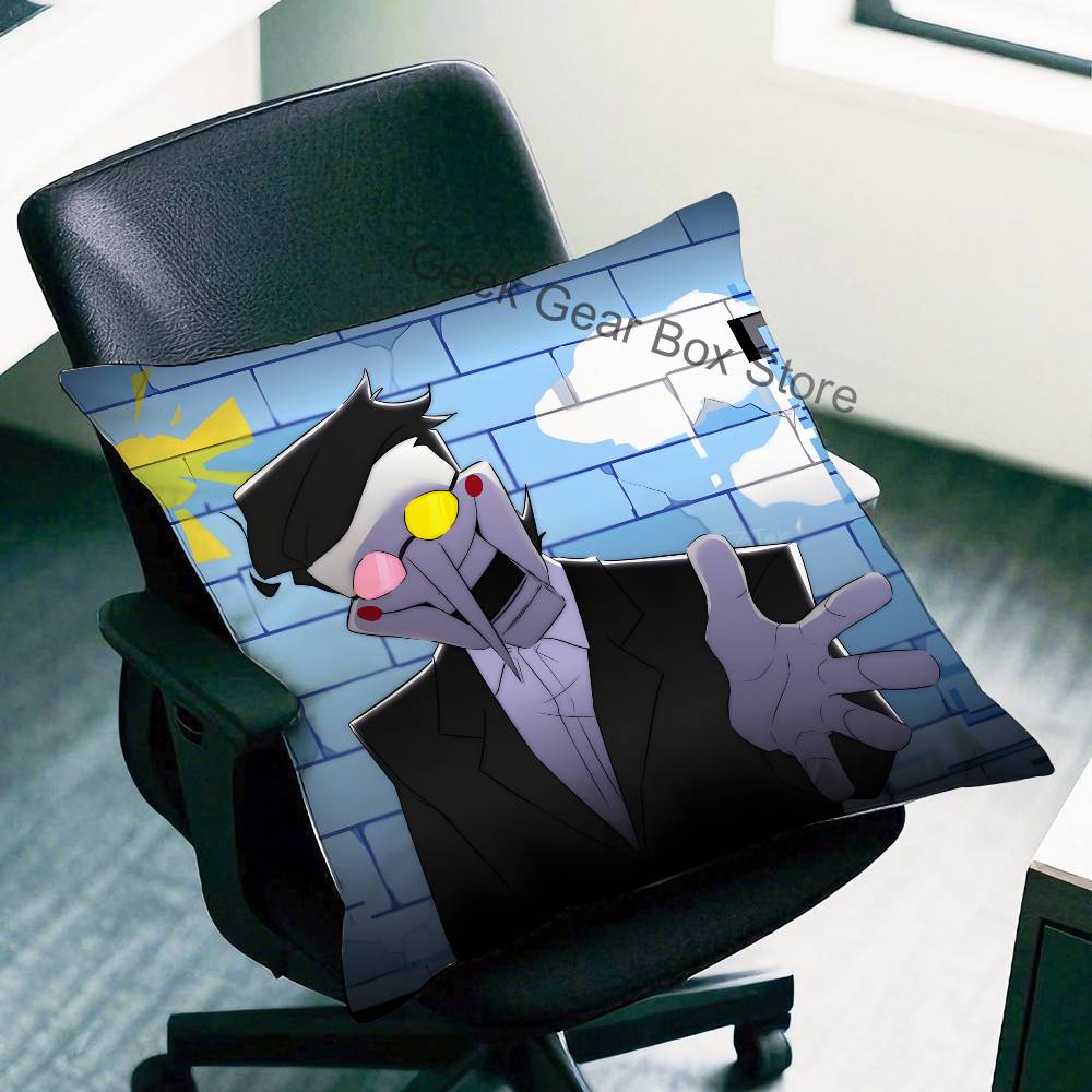 Game D-Deltarune Spamton Anime Celebrity Merchandise All-Match Printed Pillow Case Sofa Car Office Room Decoration Protector