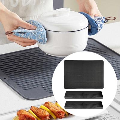 Capa para Fogão Cooktop Tapete para Fogão Elétrico Antiderrapante Dobrável Secagem Rápida Silicone Escorredor de Louça Fogão