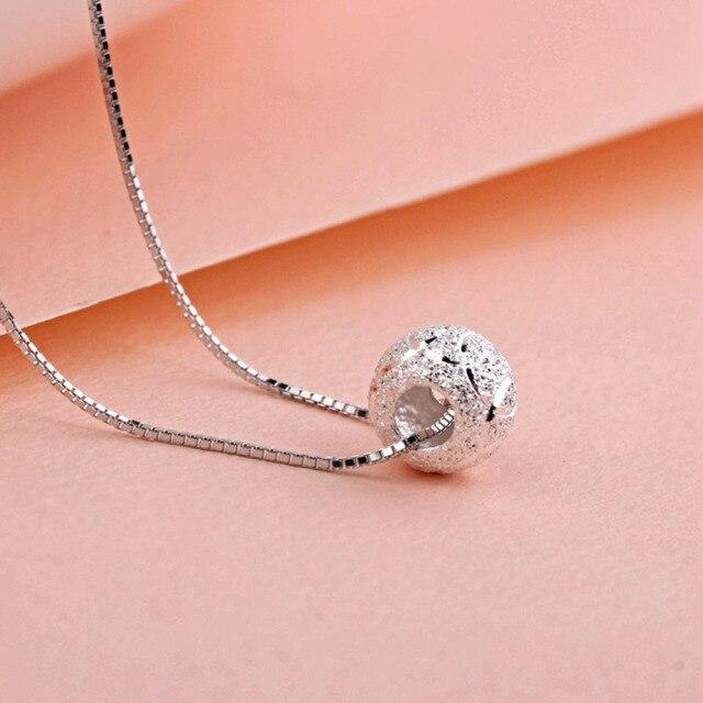 

Новые женские ожерелья из стерлингового серебра 925 пробы, модные темпераментные 8 мм, счастливые бусины, подвеска на ключицу, цепочка, ювелирные изделия, длина 45 см 9-10mm