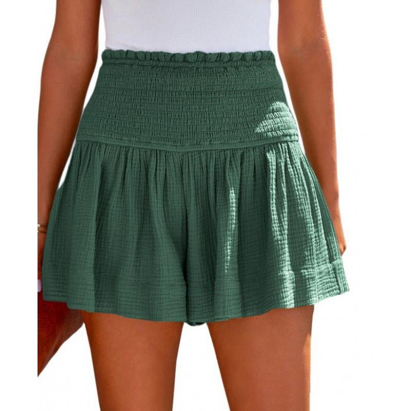 Ladies Casual Large Solid Color Breathable Fashion Wide Leg Shorts Shorts for Women Women's Shorts Summer Womens Shorts Elegant