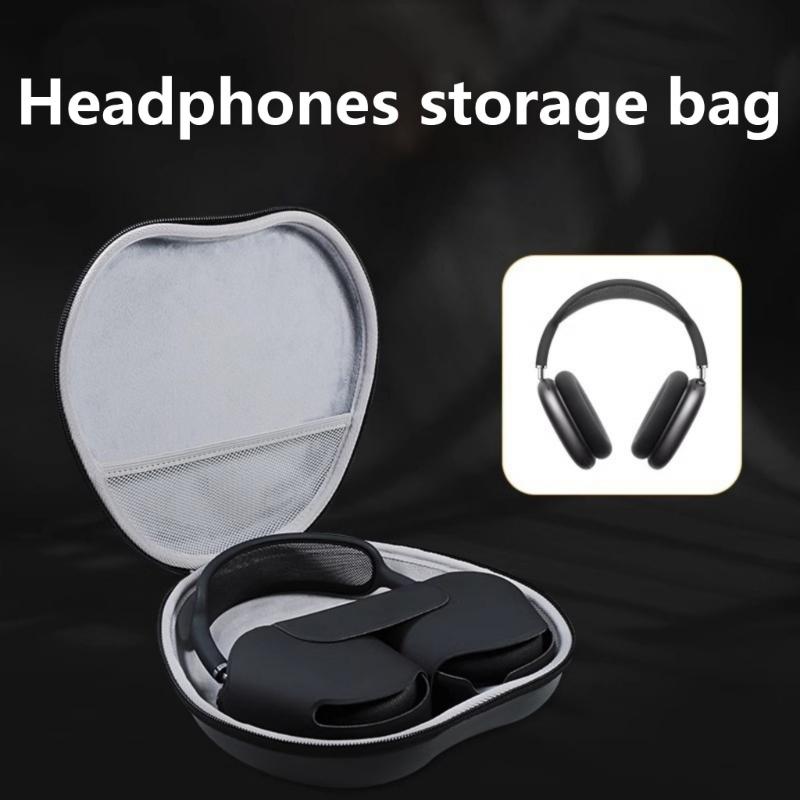Scratchproof Storage Box for Wireless Headphone Protector Case with Mesh Pocket Travel Carrying Pouch Hard Organizers