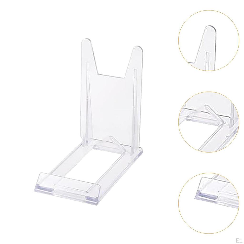 12Pcs Book Stands Photo Holders Clear Picture Frame Acrylic Easel for Tableware Dish