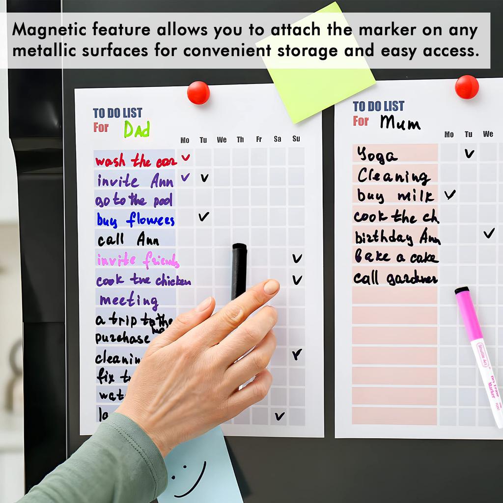 Shuttle Art Whiteboard Marker Set of Erasable Markers In 19 Colors with Fine Large Suitable for and LED Ideal for and 25 (6 Black), Magnetic, Eraser,