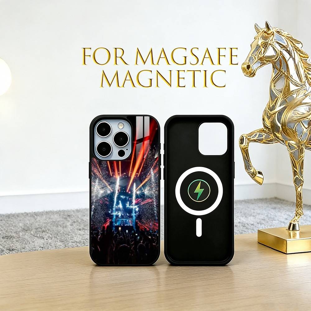 Music Festival Phone Case For iPhone17,16,15,14,13,12,11 Plus,Pro Magnetic For Magsafe Wireless Charging