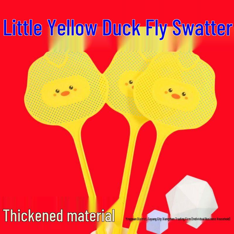 Durable Cartoon Fly Swatter with Extended Handle - Large, Unbreakable Plastic for Home Use