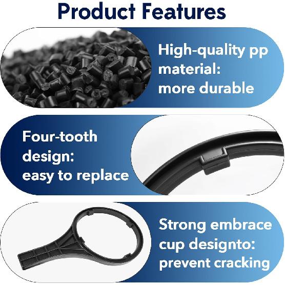 Heavy Duty Water Filter Wrench (6.38" Max Inner Diameter), Durable Water Filter Wrench for Big Blue Style Filter Housings, Big Blue Filter Wrench