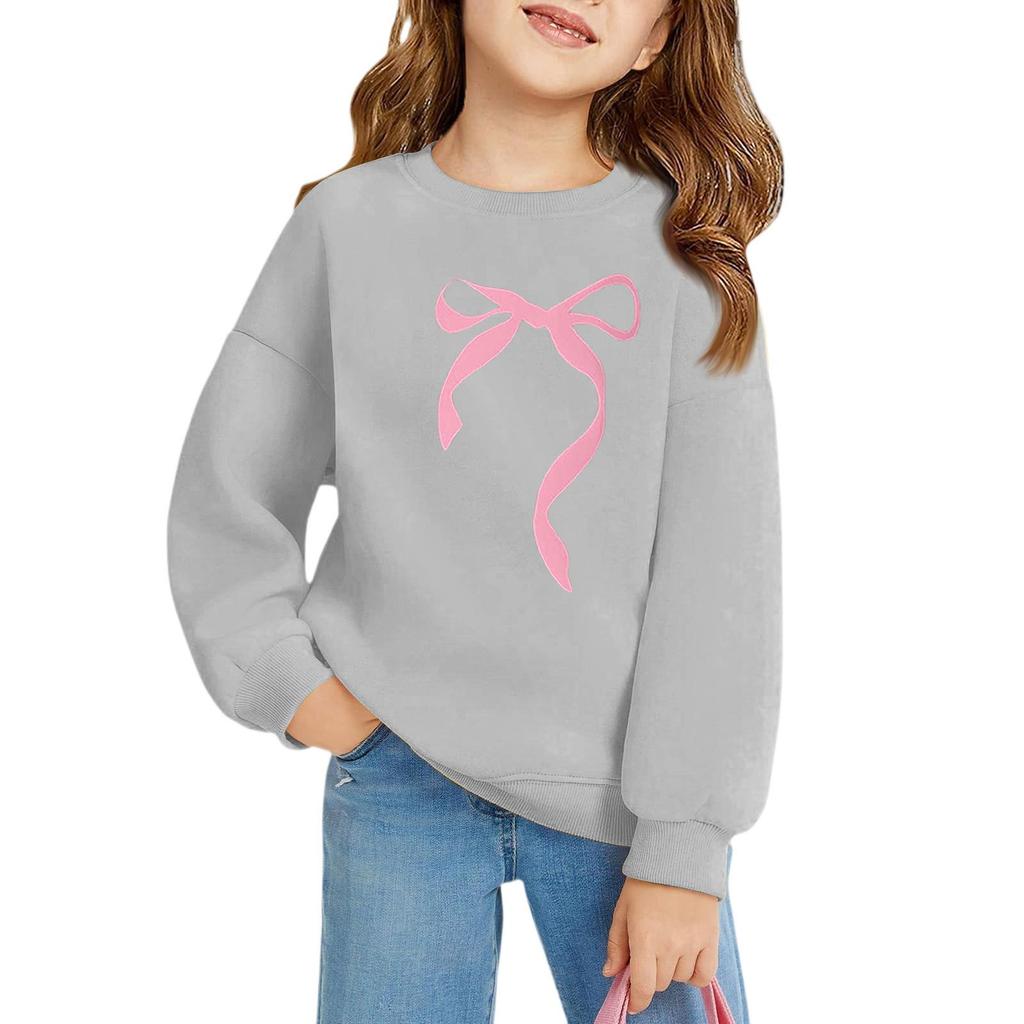 Girls Round Neck Pullovers For Kids Printed Baby Tops