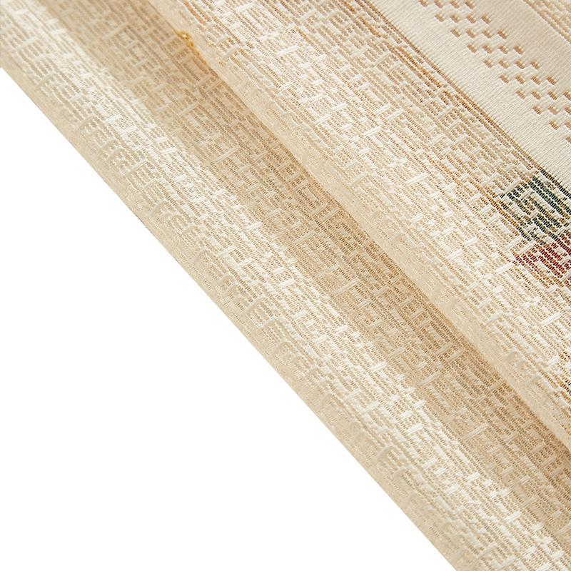 Cortinas de Natal Americanas, Renda Bordada com Sino Blackout Retangular Embeleza Cortina Decorativa para Café