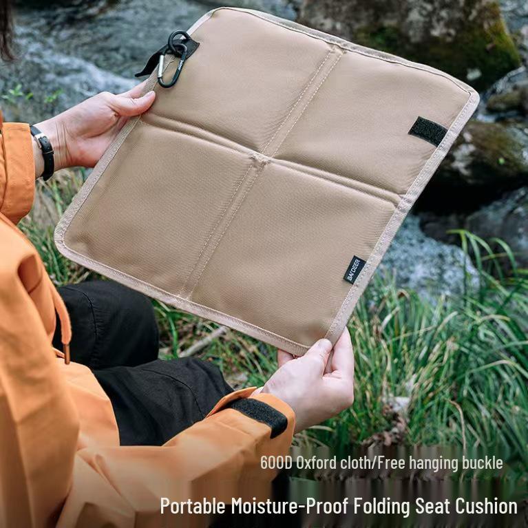 Portable Waterproof Folding Seat Cushion for Hiking and Picnics - Thick, Moisture-proof, with Hook