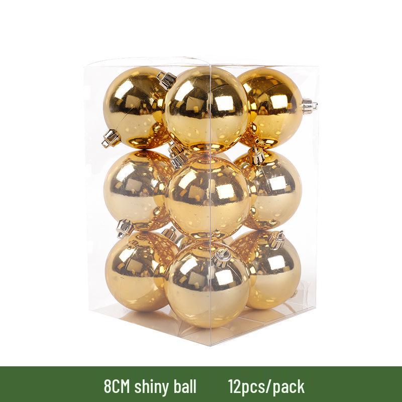 Christmas Tree Decorations: 3-10cm Electroplated Golden Plastic Balls