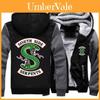 Serpents Riverdale Herren Hoodies Reißverschluss Sweatshirts Dicke Fleece Jacke Mantel Mit Kapuze