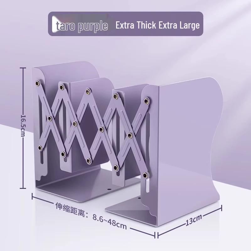 Integrated Desktop Book and Pen Holder: Folding Bookshelf with Student Baffle Clip