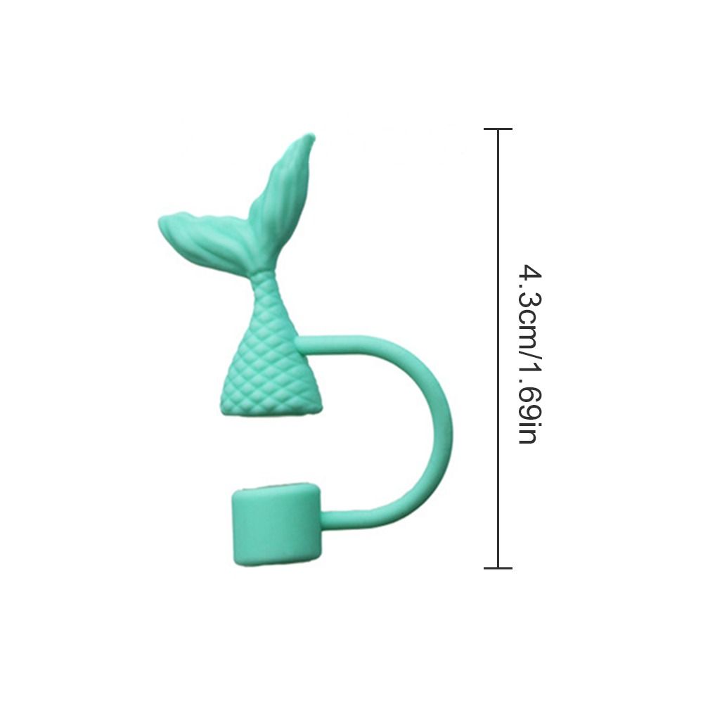 Beauty Fishtail Silicone Straw Cap Straw Tip Covers for Stanley/Tumbler Cup for Party Decor