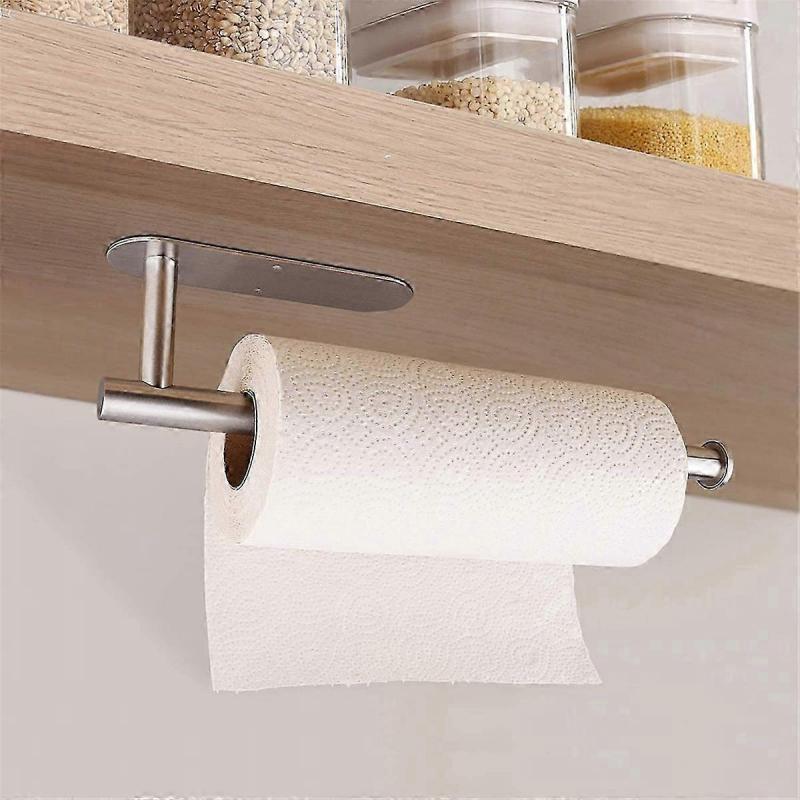 Kitchen Tissue Holder Wall-Hung Stainless Steel Paper Towel Roll Rack Bathroom Towel Roll Hanger