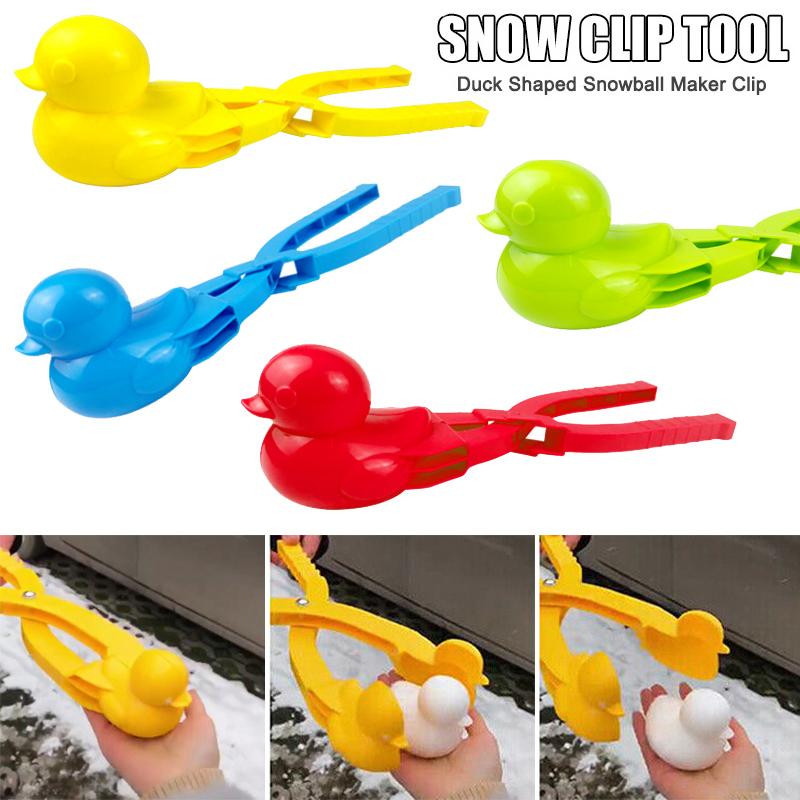 Duck Shaped Snowball Maker Clip Children Outdoor Plastic Winter Snow Sand Mold T