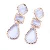 Fashion Alloy Color Resin Dangle Earrings, Exaggerated Minimalist Geometric Jewelry For Women