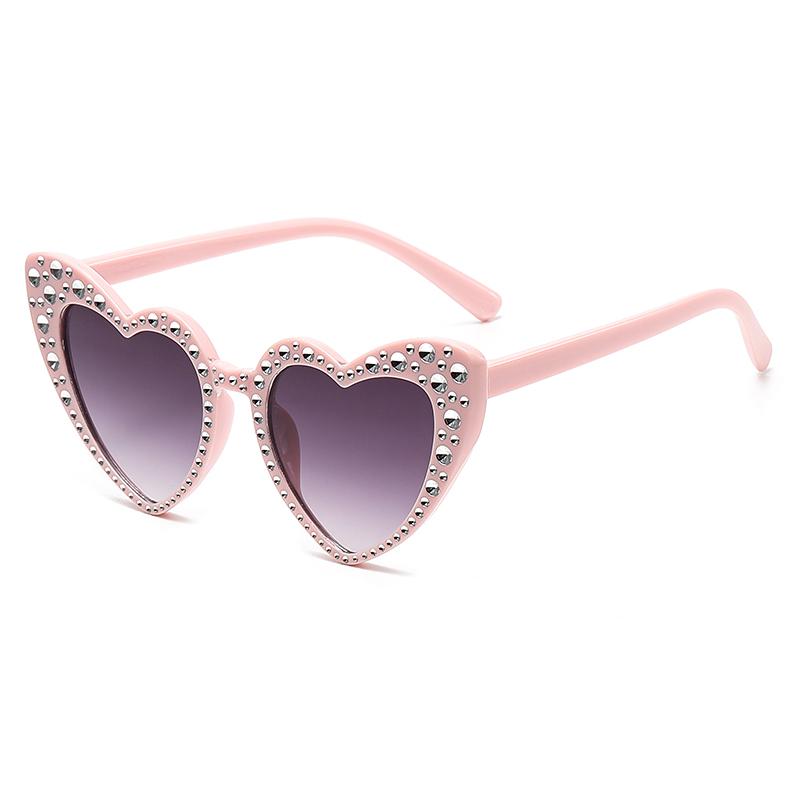 Barnens Nya Kärlek Diamantbesatta Solglasögon Ins Baby Trend Solglasögon Solskyddsglasögon