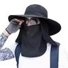 Fishing Hat for Men Breathable Sun Hat with Face Cover Neck Flap Wide Brim Bucket Hat  Protection for Fishing Hiking Camping