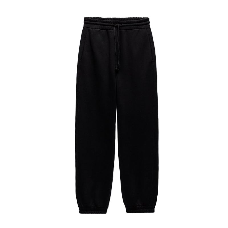 Spring New Arrival Basic Style Cotton Blended Hooded Sweatshirt 3199629 High Waist Flannel Jogger Pants 3199630