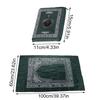 1PC Pilger-Gebetsteppich Ramadan-Geschenk Reise-Gebetsteppich Tragbarer Polyester Muslimischer wasserdichter Gebetsteppich 5 Farben