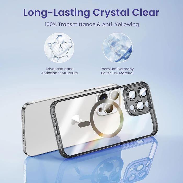 Coque de protection pour iPhone 15 Plus - BOOLING - Transparent - Antichoc - Ultra slim - Cercle Magnétique