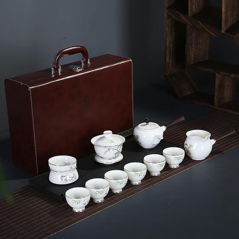 Mutton-fat Jade White Porcelain Kung Fu Tea Set