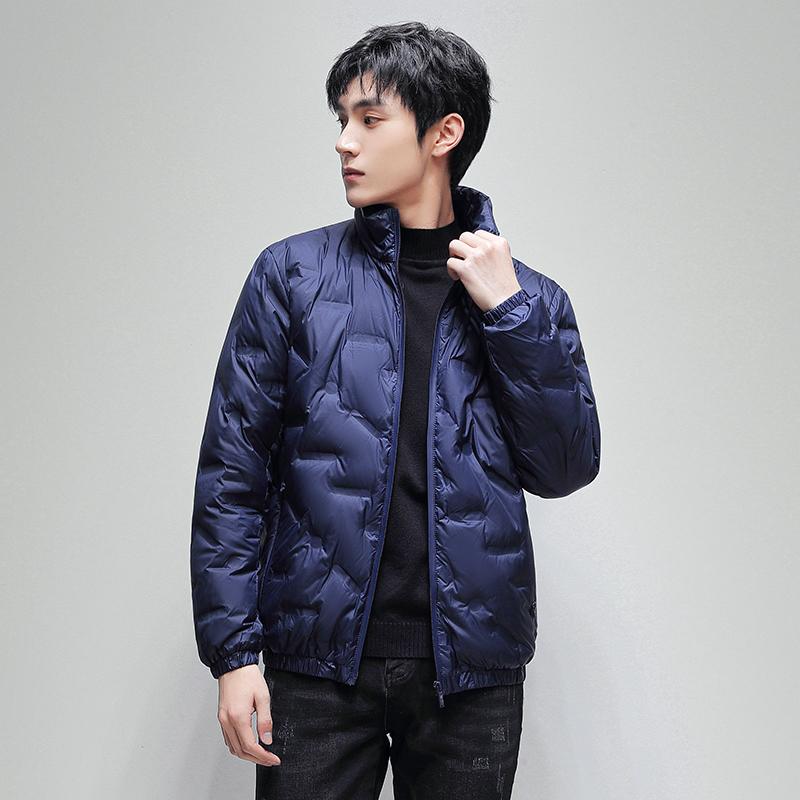 Outdoor High-quality Fitness Running High-quality Laminated Feather Jacket Comfortable and Breathable Men's Warm Baseball Jacket