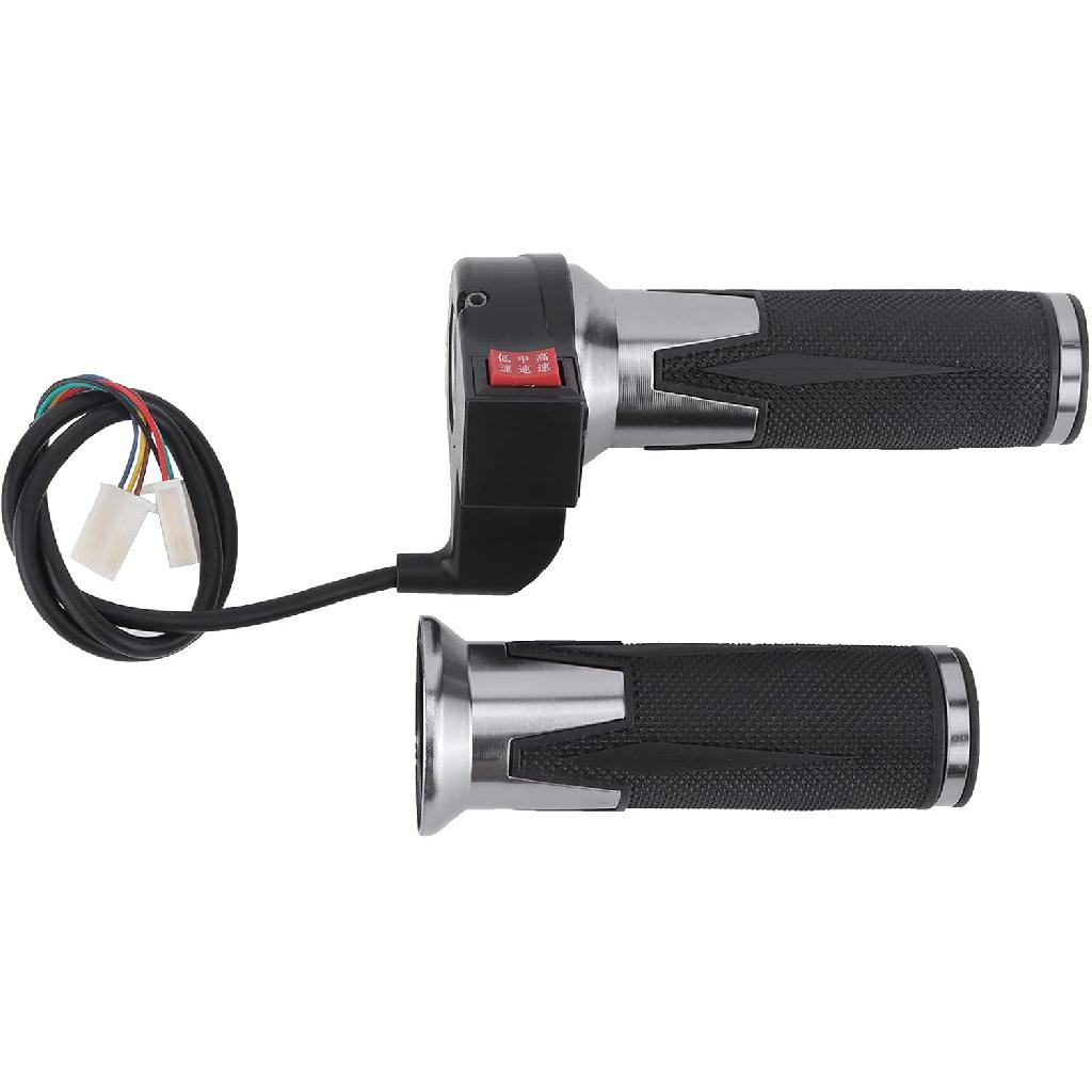 Keenso Throttle Grip Speed Control, 1 Pair Handlebar Throttle Grip 3 Speed Control Universal Throttle Handle for Electric Bikes Electric Modification