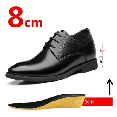 Herr Hiss Affärsklädsel Läderskor 3/6/8cm Herr Formella Skor Vinter/Vår Affärsmän Oxfords Mångsidiga Bröllopsskor
