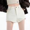 Woolen High-Waisted A-Line Petite Bootcut Shorts - Women's 2025 Autumn/Winter Slimming Casual Outerwear