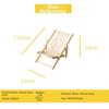 Mini 1/12 Dollhouse Chair Wood Dollhouse Deck Chair Model  Doll House Furniture Accessories