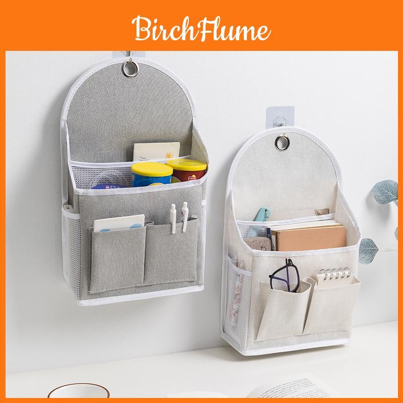 Cotton Linen Wall Hanging Storage Bag For Dorm Room Organization With Multipurpose Use