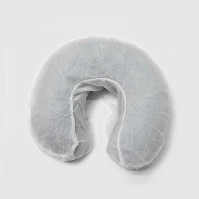 50 Pcs/Pack Headrest Covers Fitted Disposable Massage Face Rest Cradle Covers White Color U-Shaped Pillowcase Elastic Non-Woven