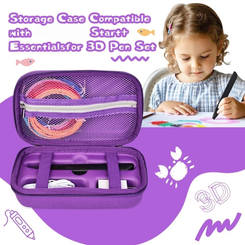 Freundlicher Bastel-Aufbewahrungskoffer für Kinder Mit Anti-Quetsch-Schutz und speziellen Fächern für MYNT3D 3D-Stift-Werkzeuge