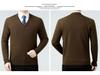 Men's Luxury Cashmere V-Neck Sweater - Warm, Stylish Autumn/Winter Layer for Middle-Aged Dads