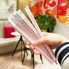 New Style 10-Pair Pack Pink Girly Heart-Themed Alloy Chopsticks, Food-Grade Reusable Plastic Chop Sticks Tableware for Home and Party Use