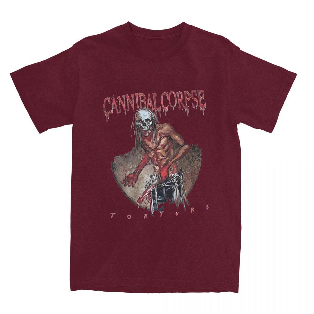 Cannibal Corpse Folter T-Shirts Merch Herren Damen 100% Baumwolle Vintage T-Shirt Kurzarm Kleidung Original