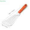 Stainless Steel Wooden Handle Fan-shaped Hollowed-out Flipping Fish Spatula BBQ Cooking Spatula