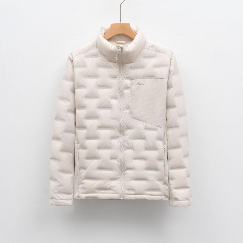 90% Down Outdoor Lightweight Down Jacket for Men - Autumn/Winter Short-Length Stand Collar Warm Top Outerwear