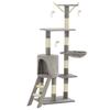 Cat Scratching Post with Sisal Columns 138 cm Grey
