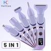 Afeitadora eléctrica 5 en 1 para mujer, afeitadora corporal, recortadora de vello para axilas, bikini, brazos, piernas, rostro y bigote, portátil, indolora.