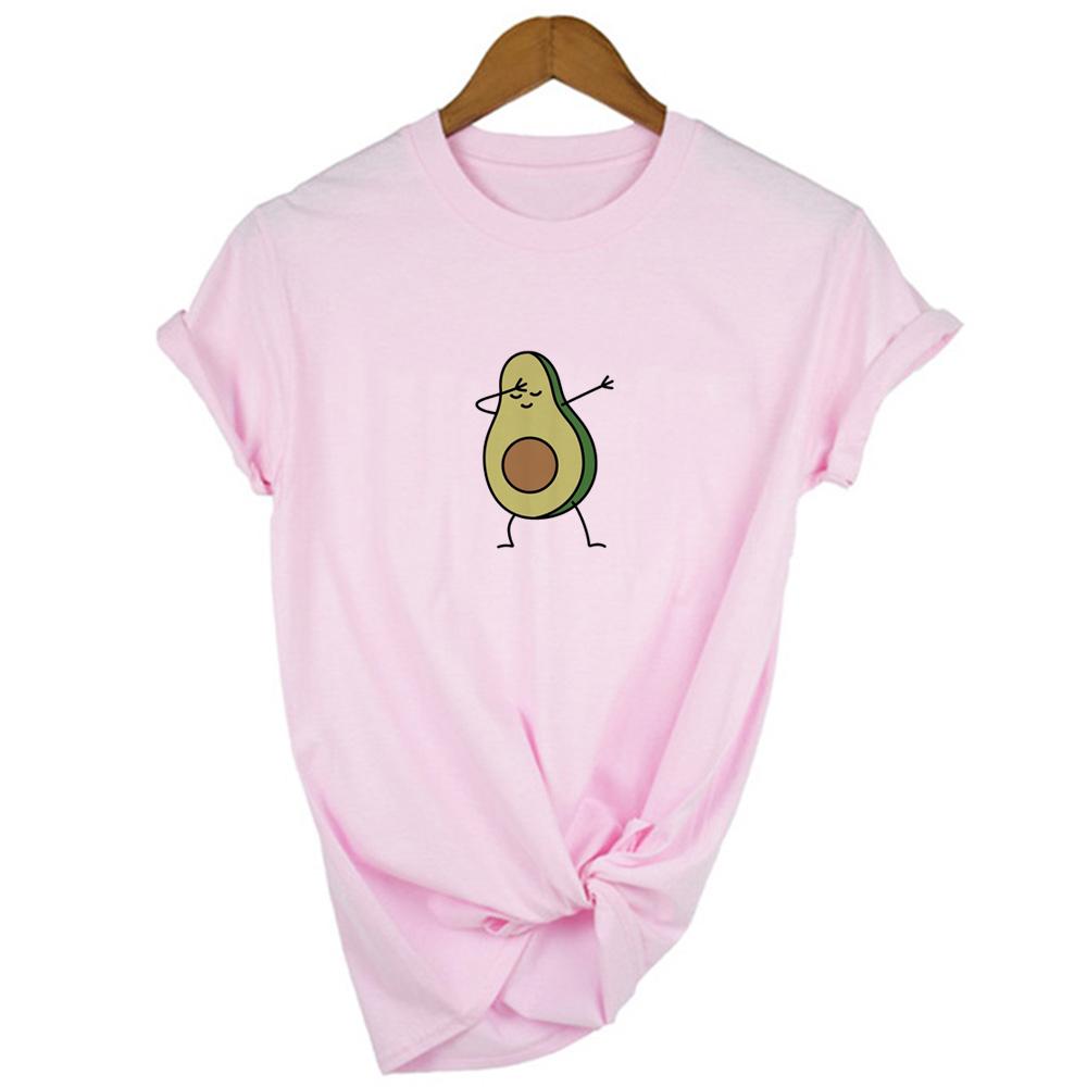 Avocado Women Short Sleeve T Shirt Casual Cartoon Kawaii Graphic Tops Female Harajuku Tee Summer
